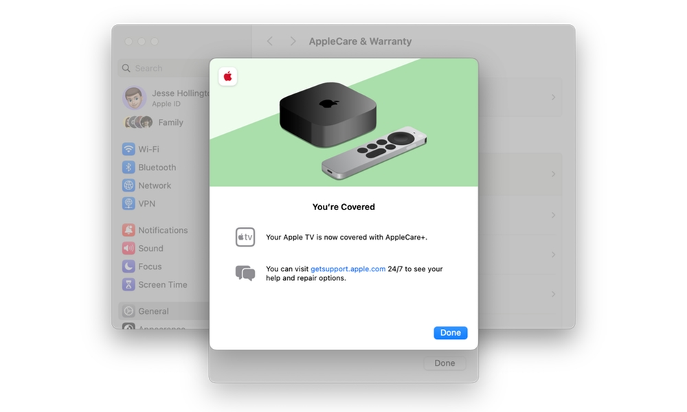 macOS Sonoma buy AppleCare for Apple TV