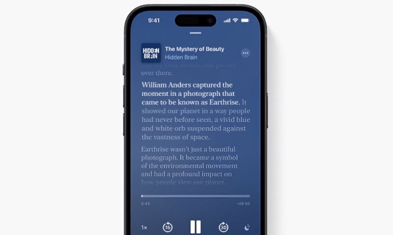 Transcripts on Apple Podcasts iOS 17 4 800x457