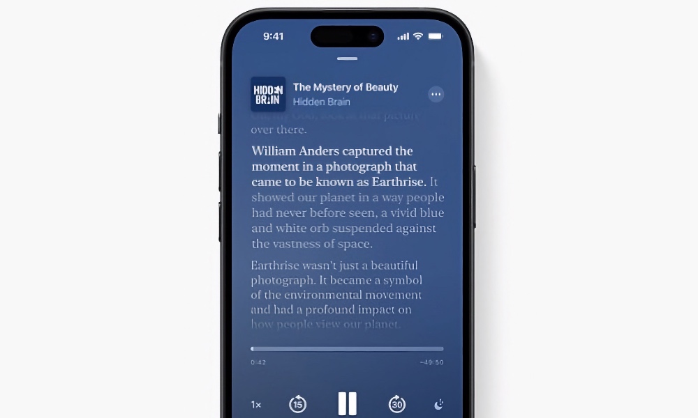 Transcripts on Apple Podcasts iOS 17 4 800x457
