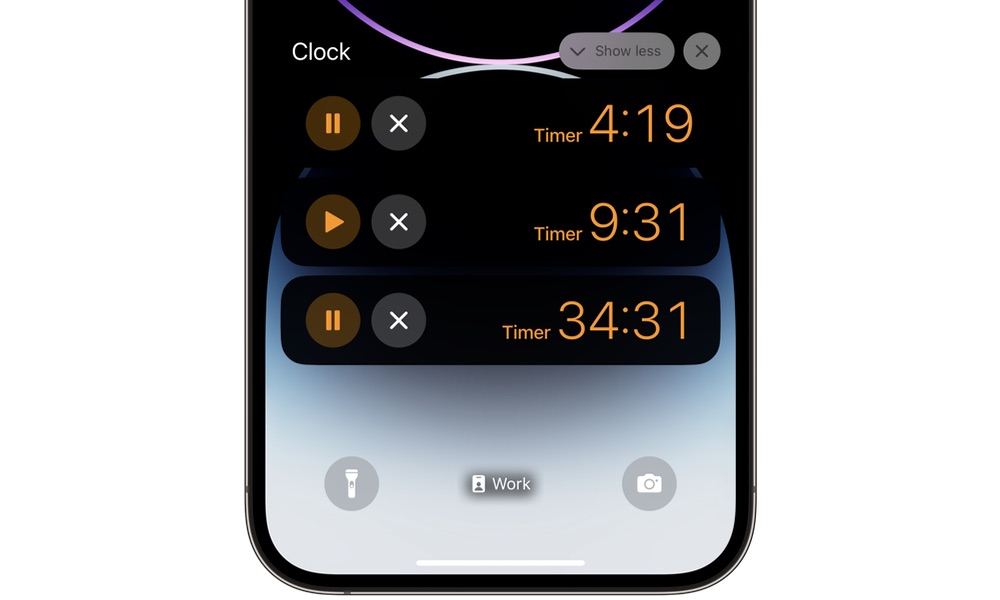 iOS 17 Timers on Lock Screen
