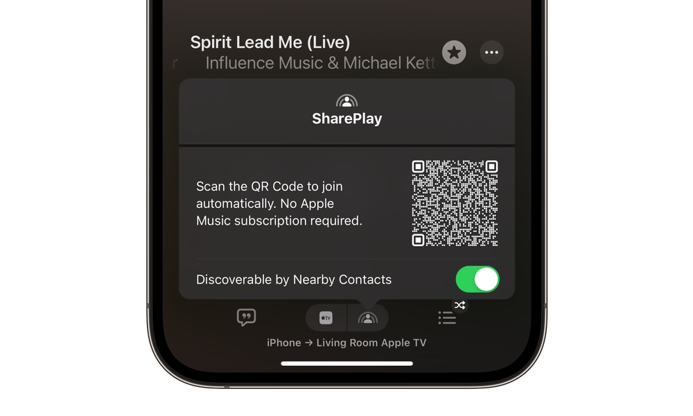 iOS 17.4 beta 1 Apple Music SharePlay to Apple TV