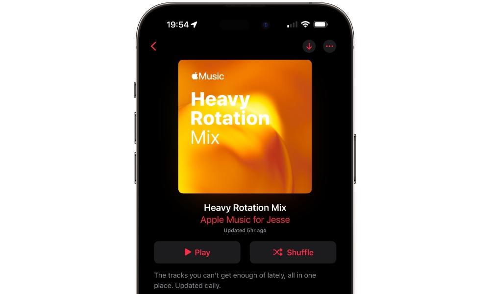 Apple Music Heavy Rotation playlist