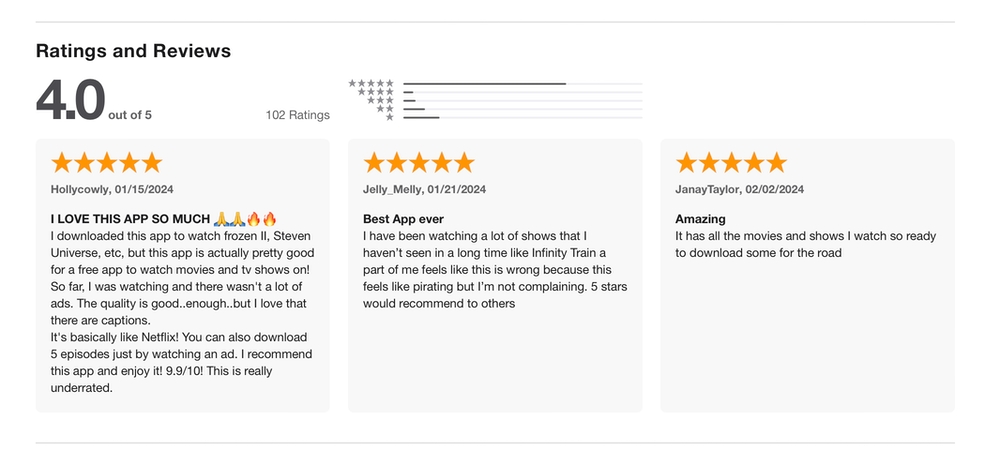 Kimi App Store reviews