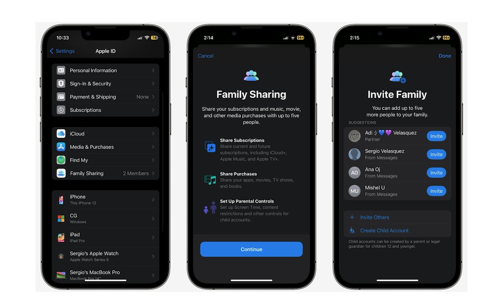 Set Up Family Sharing