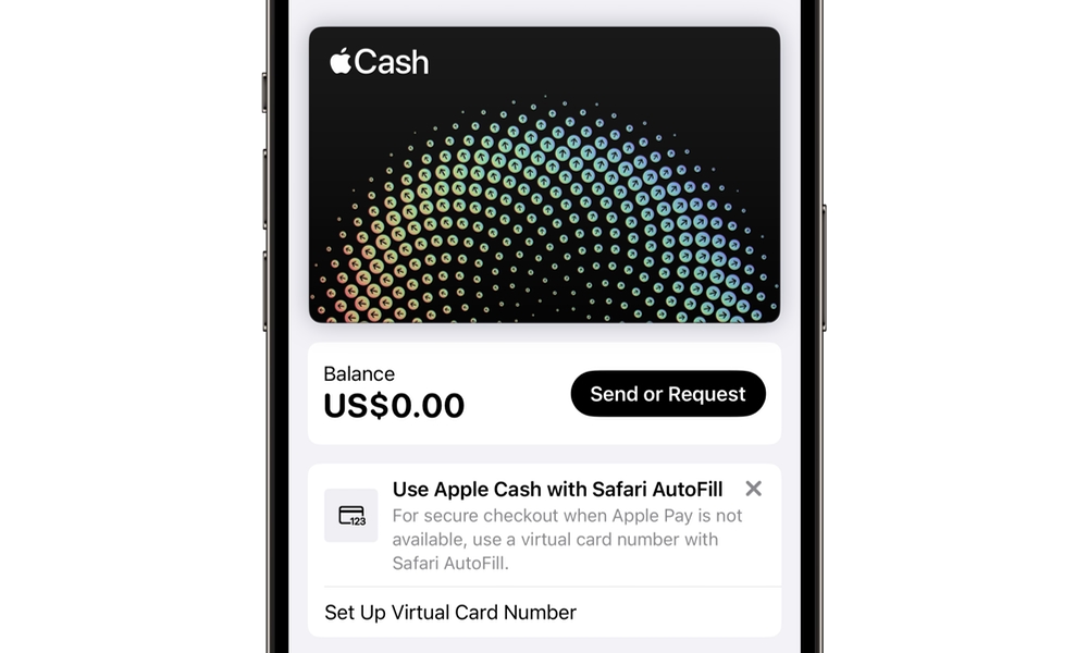 iOS 17.4 beta 2 Apple Cash Setup Virtual Card Number prompt