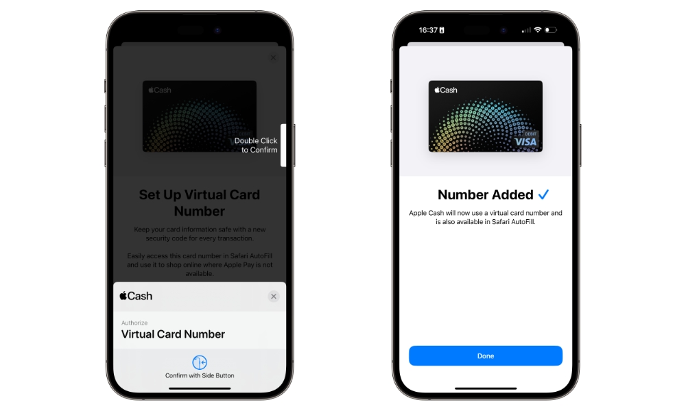 iOS 17.4 beta 2 Apple Cash confirm Virtual Card Number