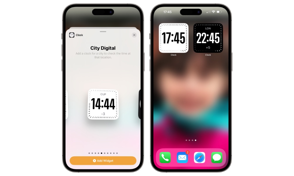 iOS 17.4 beta 2 City Digital Clock Widget
