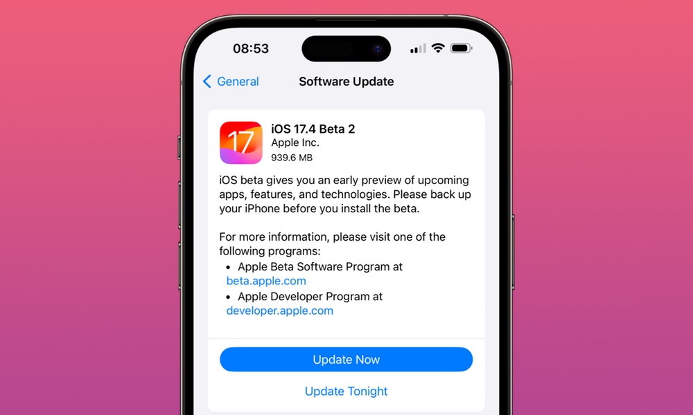 iOS 17.4 beta 2 hero