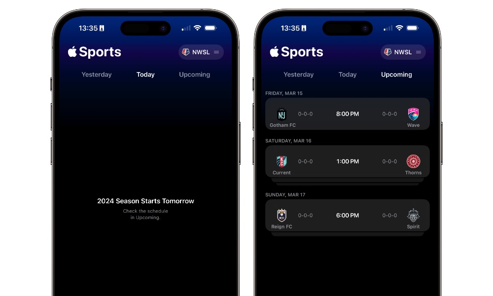 Apple Sports 1.1 NWSL