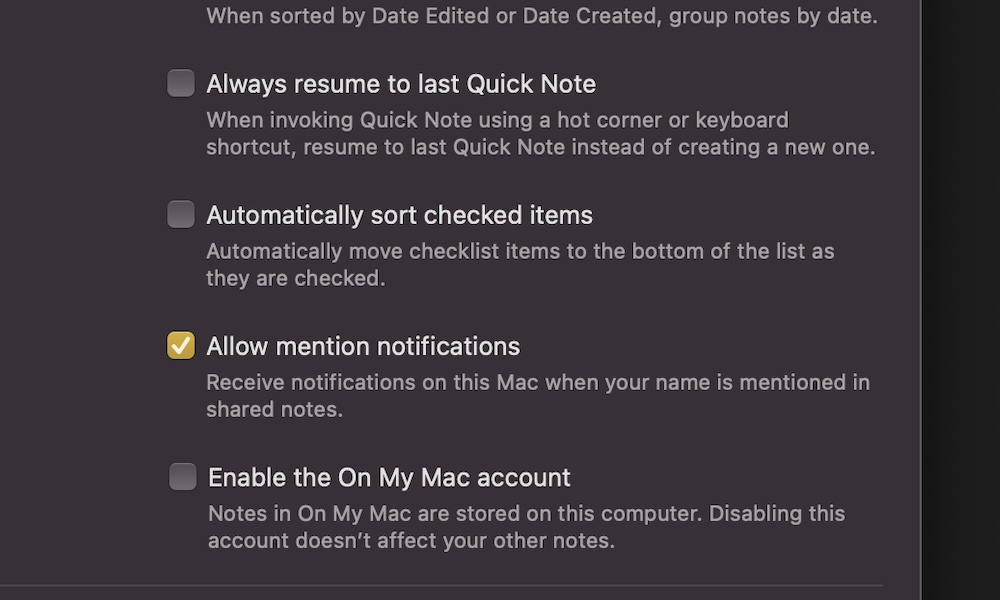 Automatically sort checklists notes mac