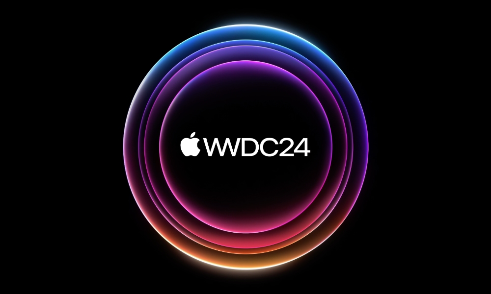 WWDC24 Logo in Apple Park Circle