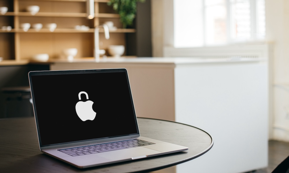Apple laptop with Privacy logo. Privacy is a fundamental human right. At Apple, it's also one of our core values. Internet security