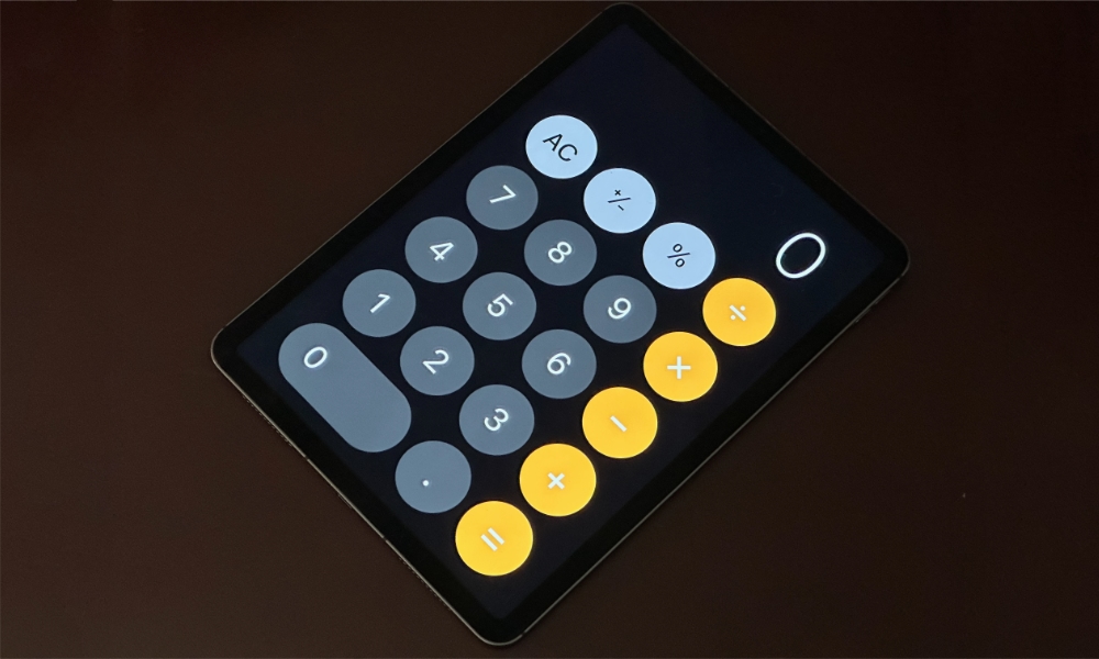 iPad Calculator mockup