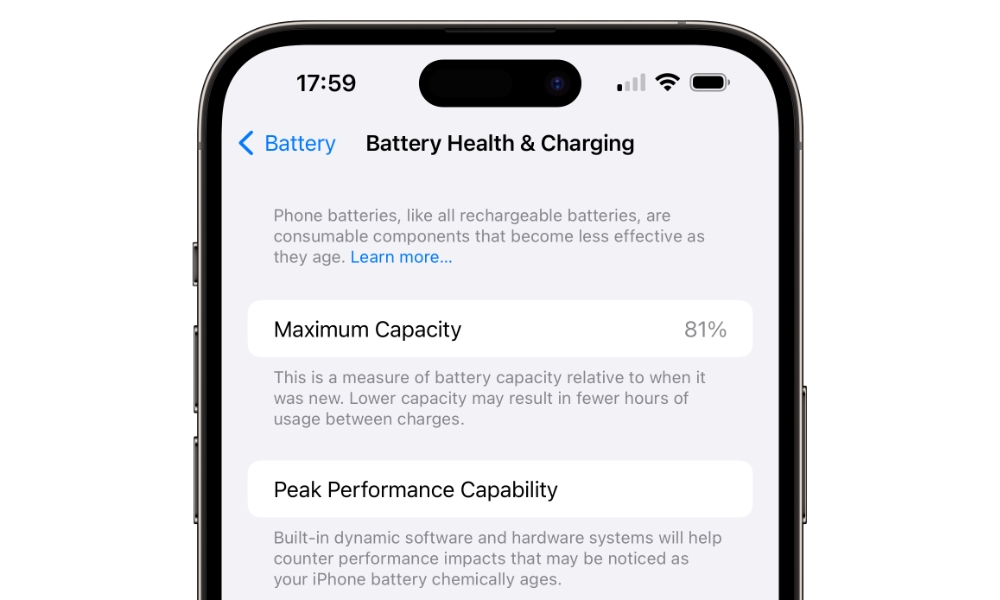 iPhone 14 Pro Max Battery Health and Charging