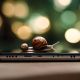 A snail crawling across an iPhone screen