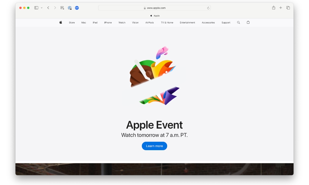 Apple Let Loose Event erased logo