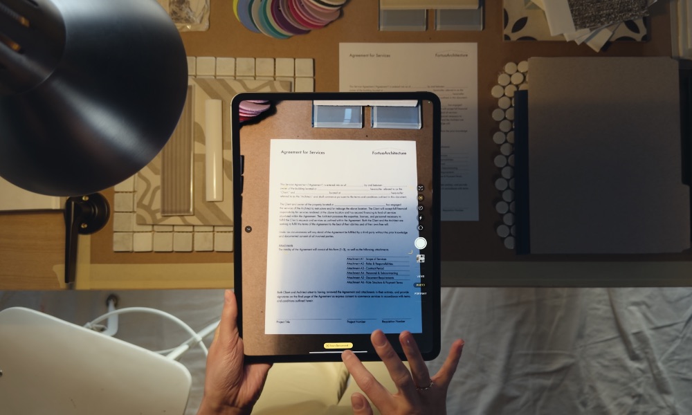 Apple Let Loose iPad Pro document scanning 2