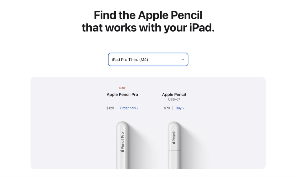 Find the Right Apple Pencil