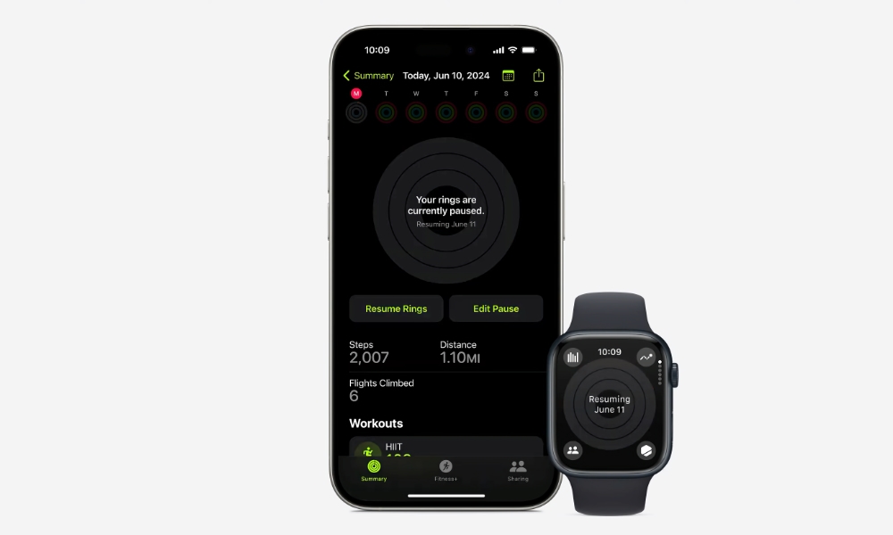 WWDC24 watchOS11 pause rings