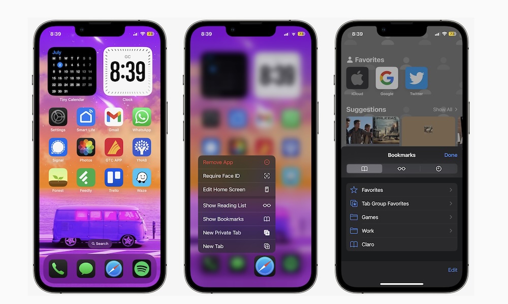 Safari Home Screen Shortcuts