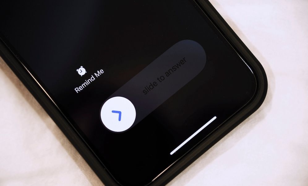 Slide to answer phone call on Iphone in Ho Chi Minh City, Vietnam on September 18, 2022 Slide to answer phone call on Iphone in Ho Chi Minh City, Vietnam on September 18, 2022