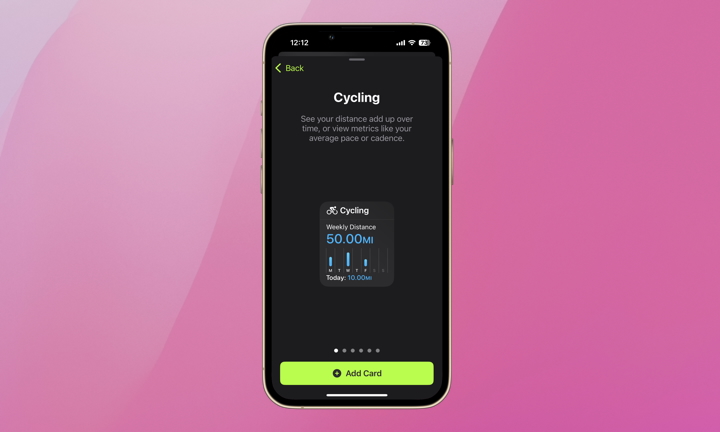 Fitness App Card