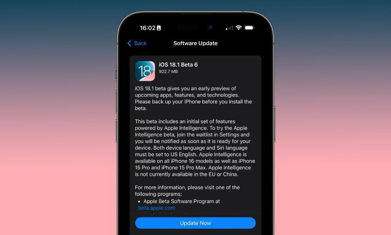 Apple Releases Sixth iOS 18.1 Developer Beta With New Control Center ...
