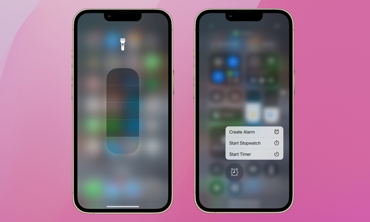 Control Center Quick Actions