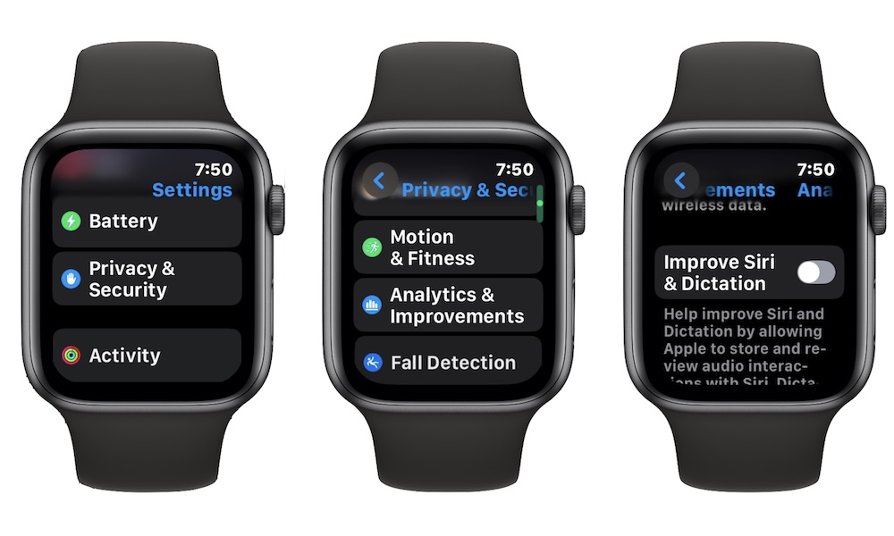 Stop Sharing Siri History on Apple Watch