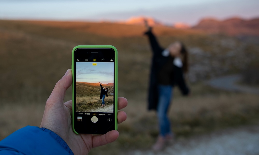 Taking a photo with mobile phone Taking a photo with mobile phone