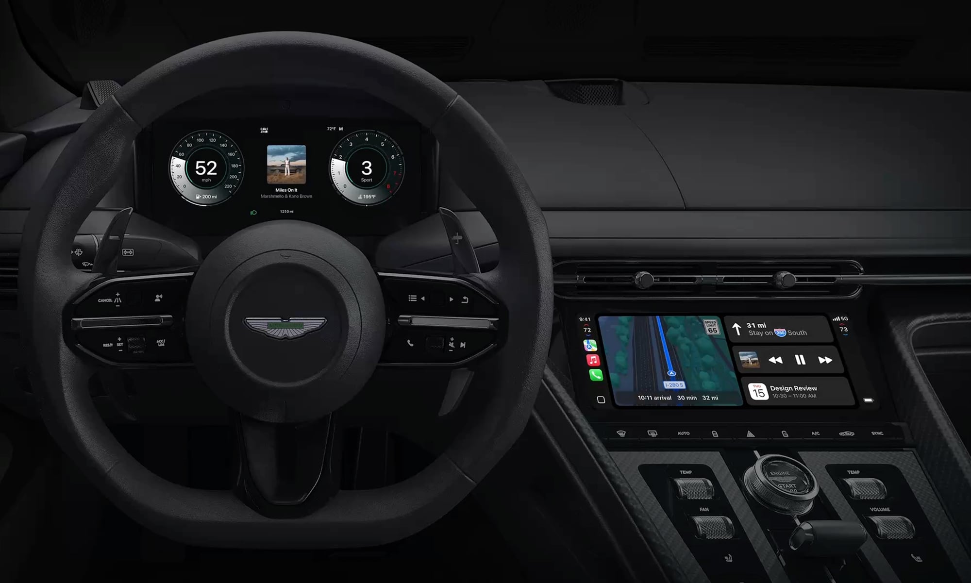 Apple CarPlay Ultra Aston Martin hero