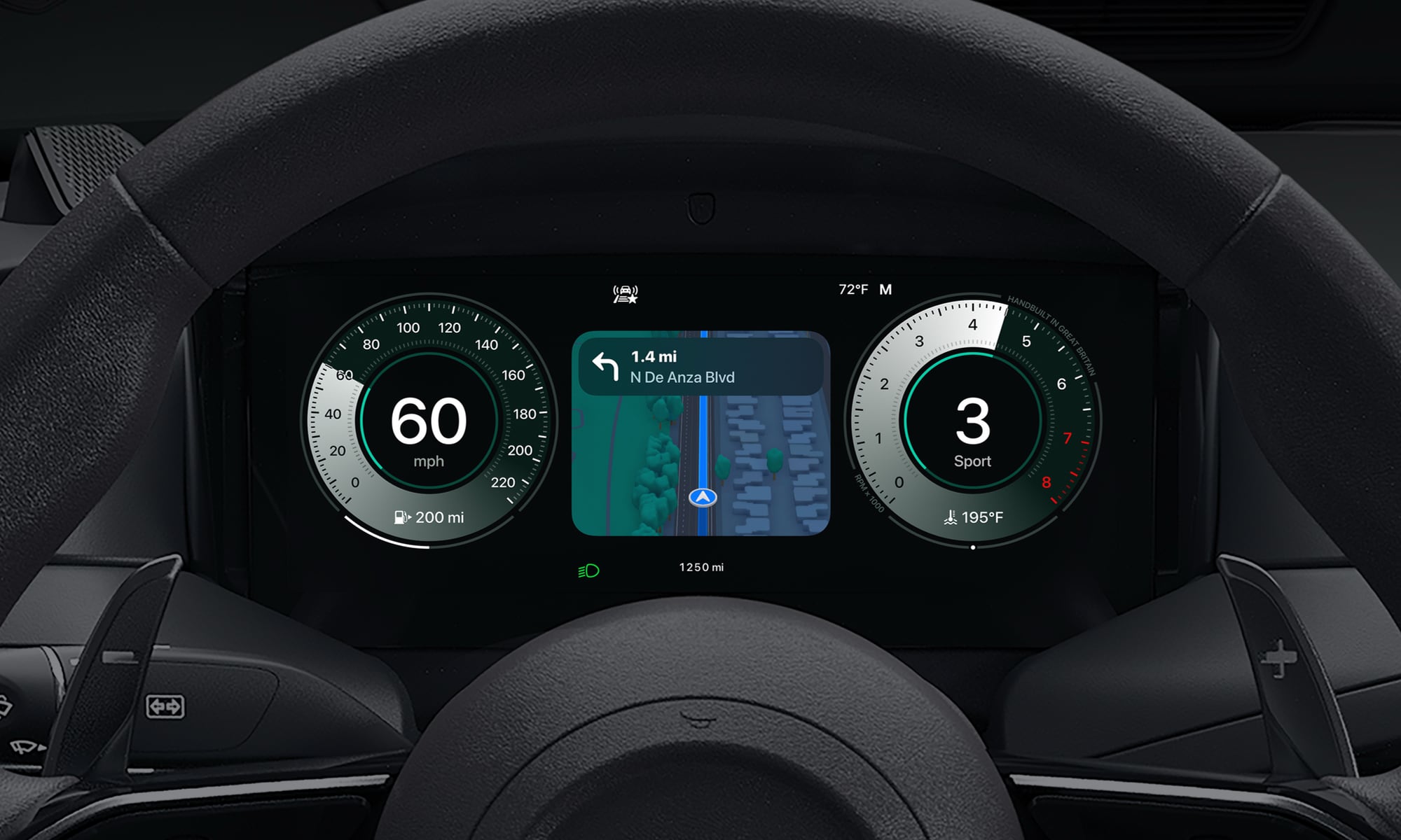 Apple CarPlay Ultra cluster Maps