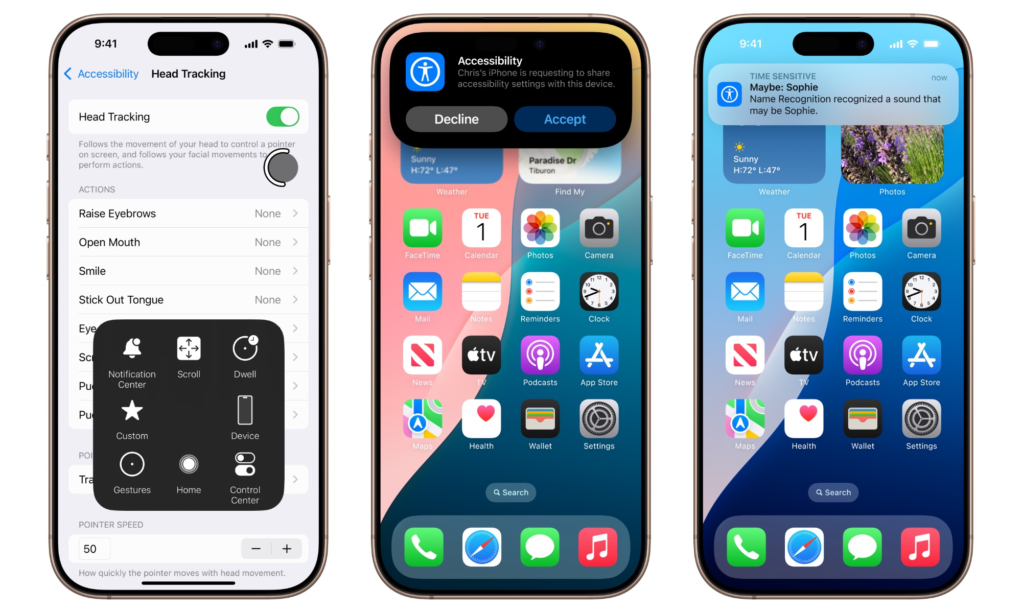 Apple accessibility features 2025 Share Accessibility Settings