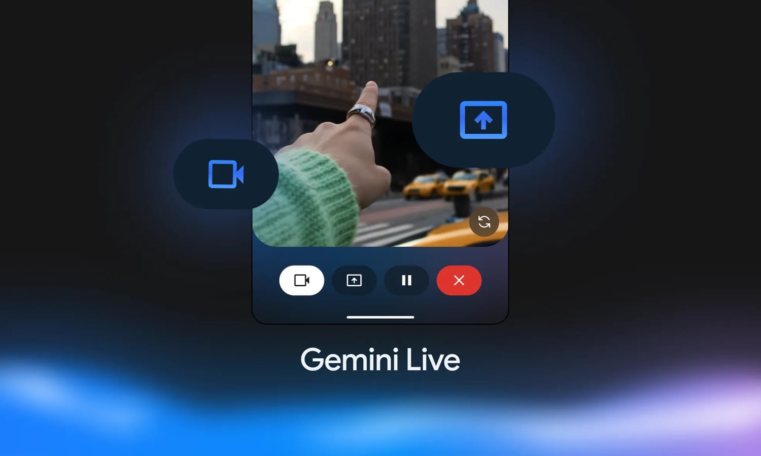 Gemini Live camera capture hero