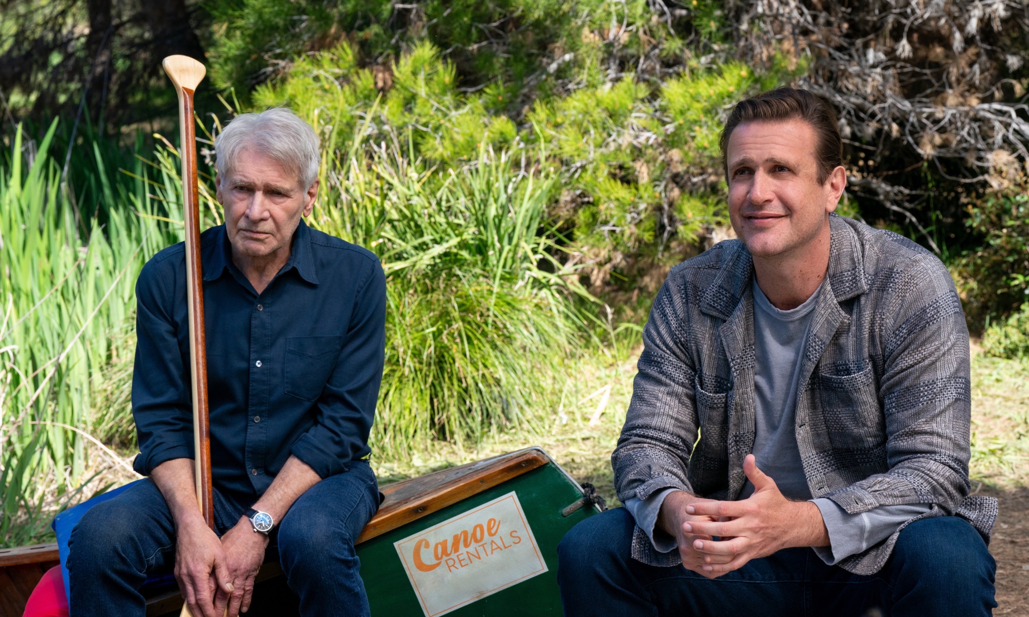 Shrinking Photo 020602 Harrison Ford and Jason Segel