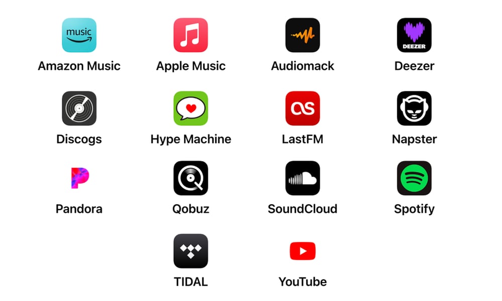 SongShift supported music services