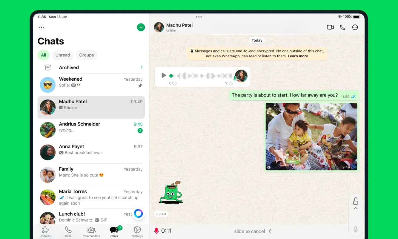 WhatsApp for iPad WhatsApp for iPad