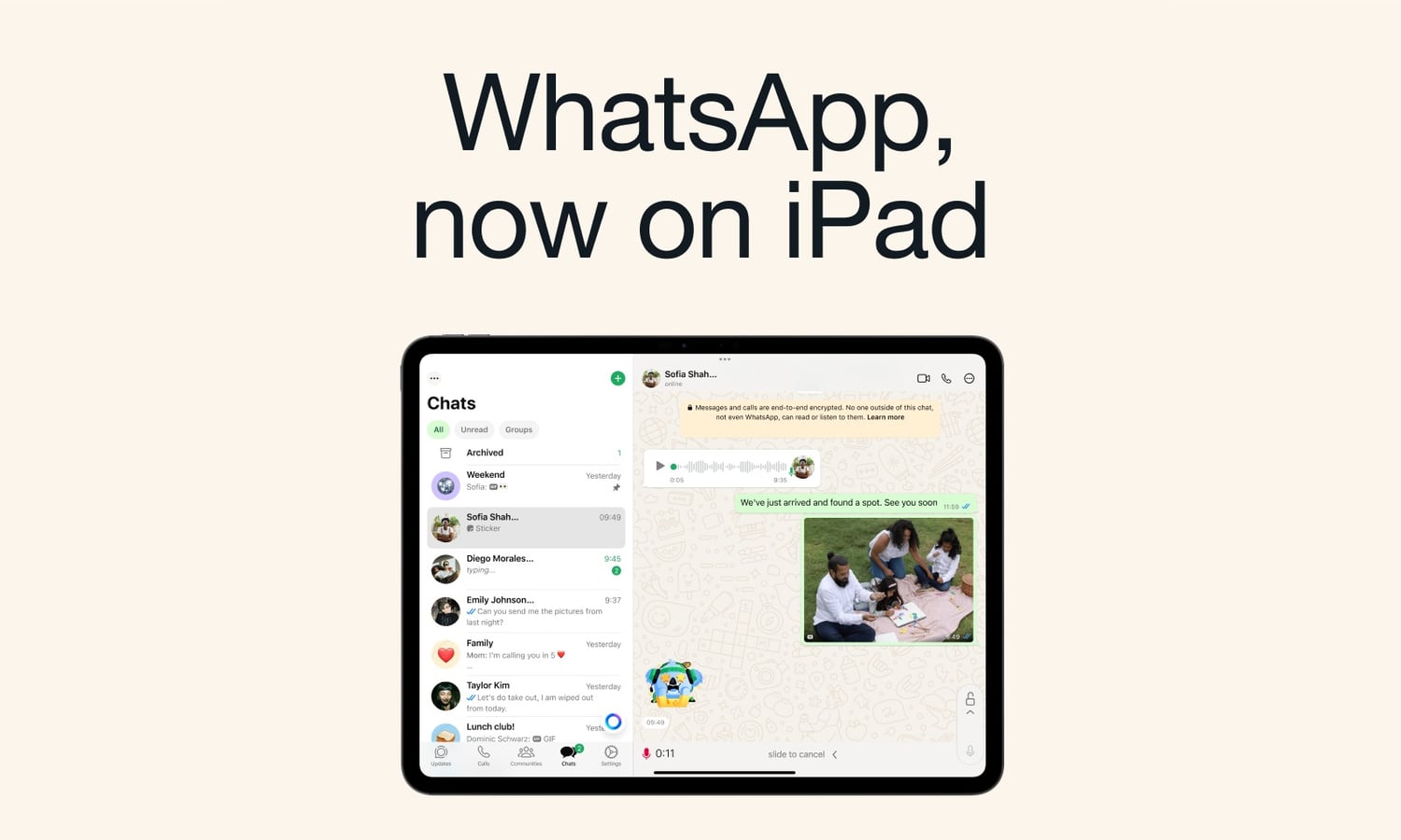 WhatsApp now on iPad