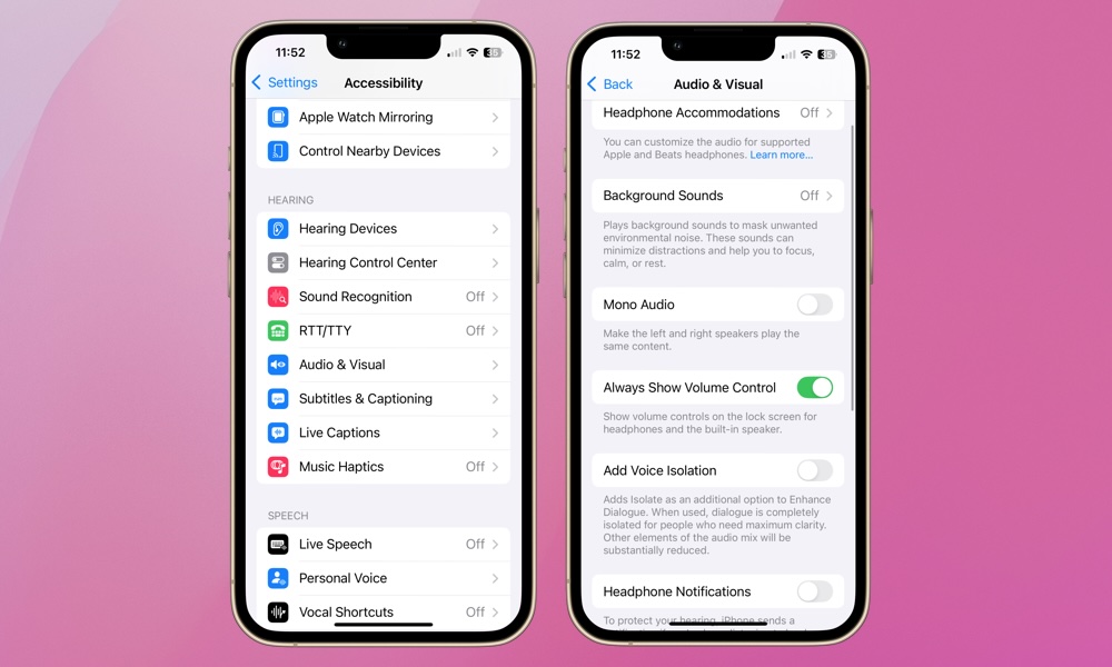 iPhone Volume Slider