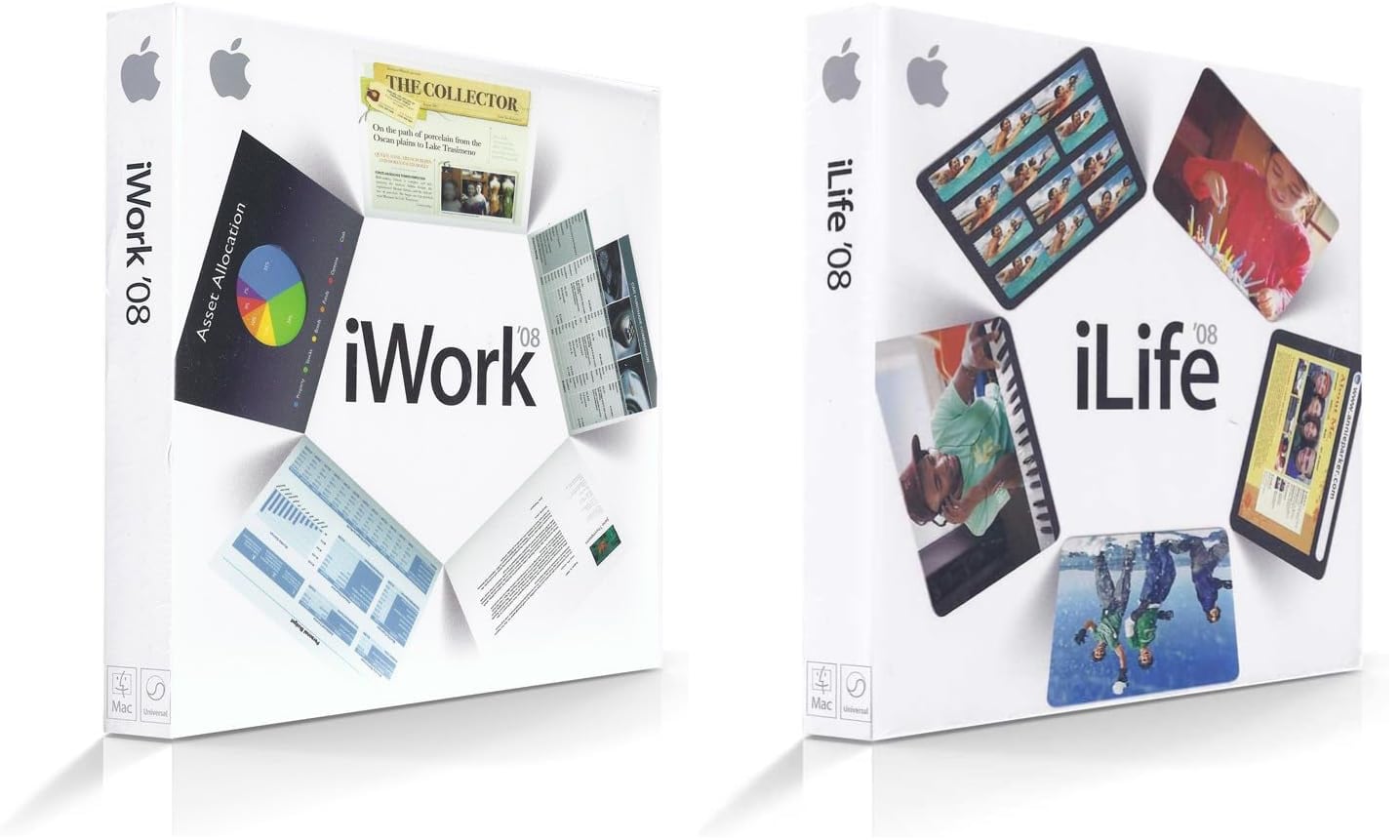 iWork 08 and iLife 08 boxes