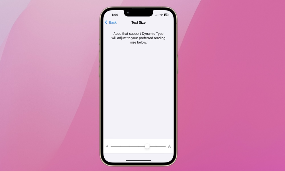 text size