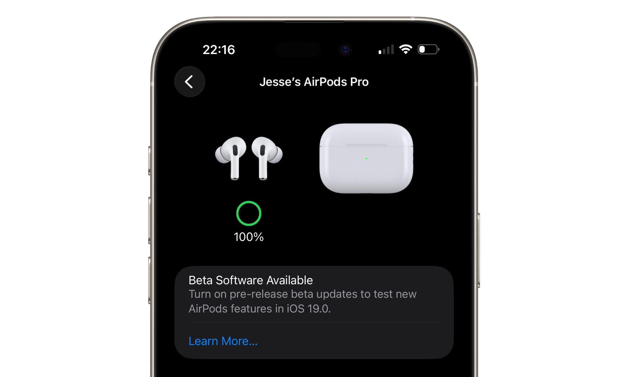 AirPods iOS 26 beta 1 iOS 19 Beta Updates Notice