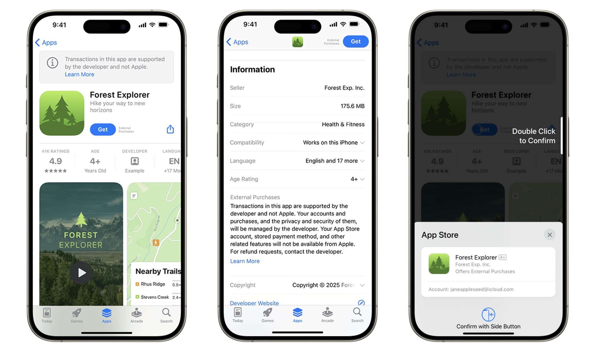App Store EU note on external purchases