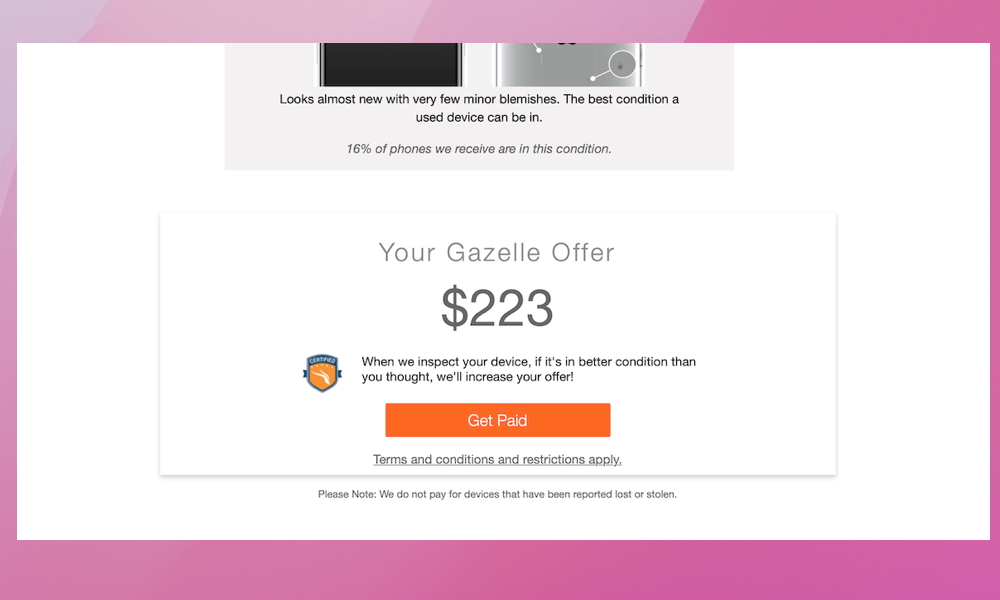 Gazelle iPhone Trade