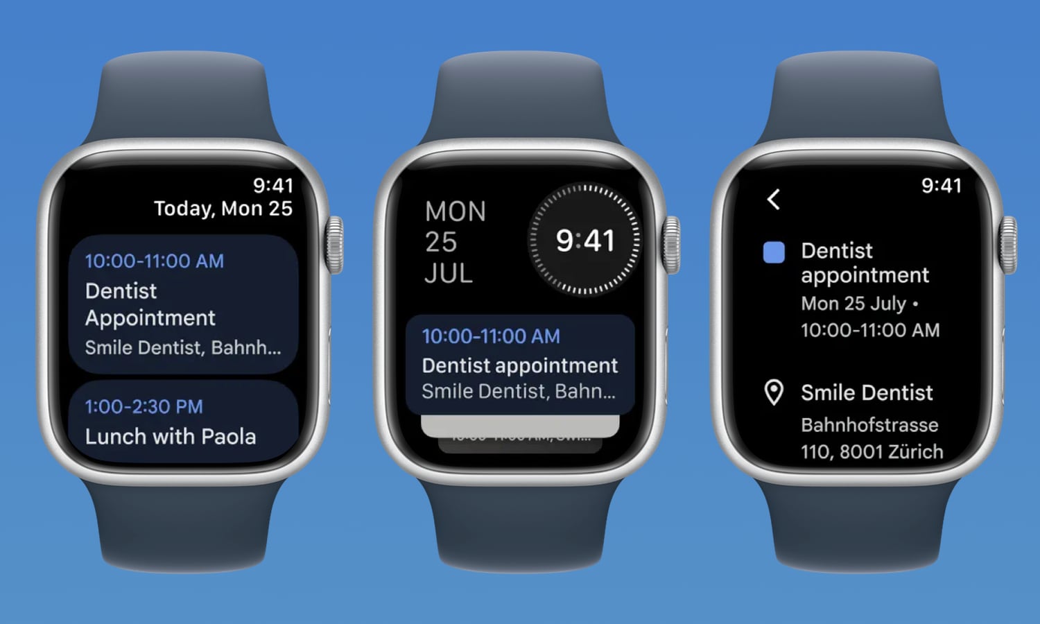 Google Calendar on Apple Watch