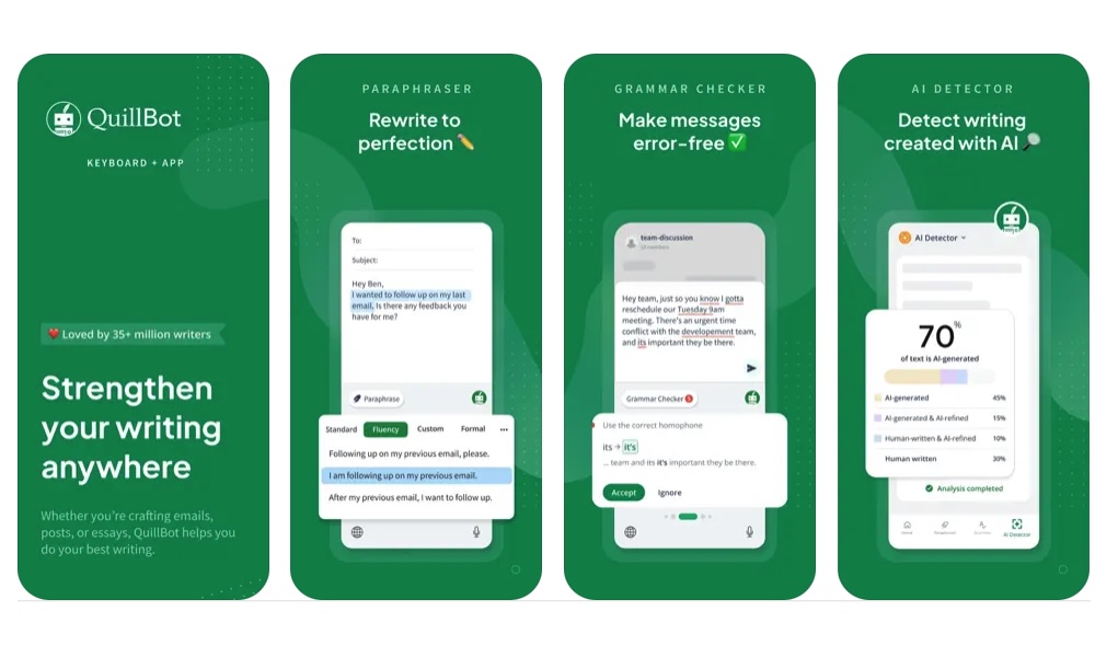 QuillBot - AI Writing Keyboard App Store