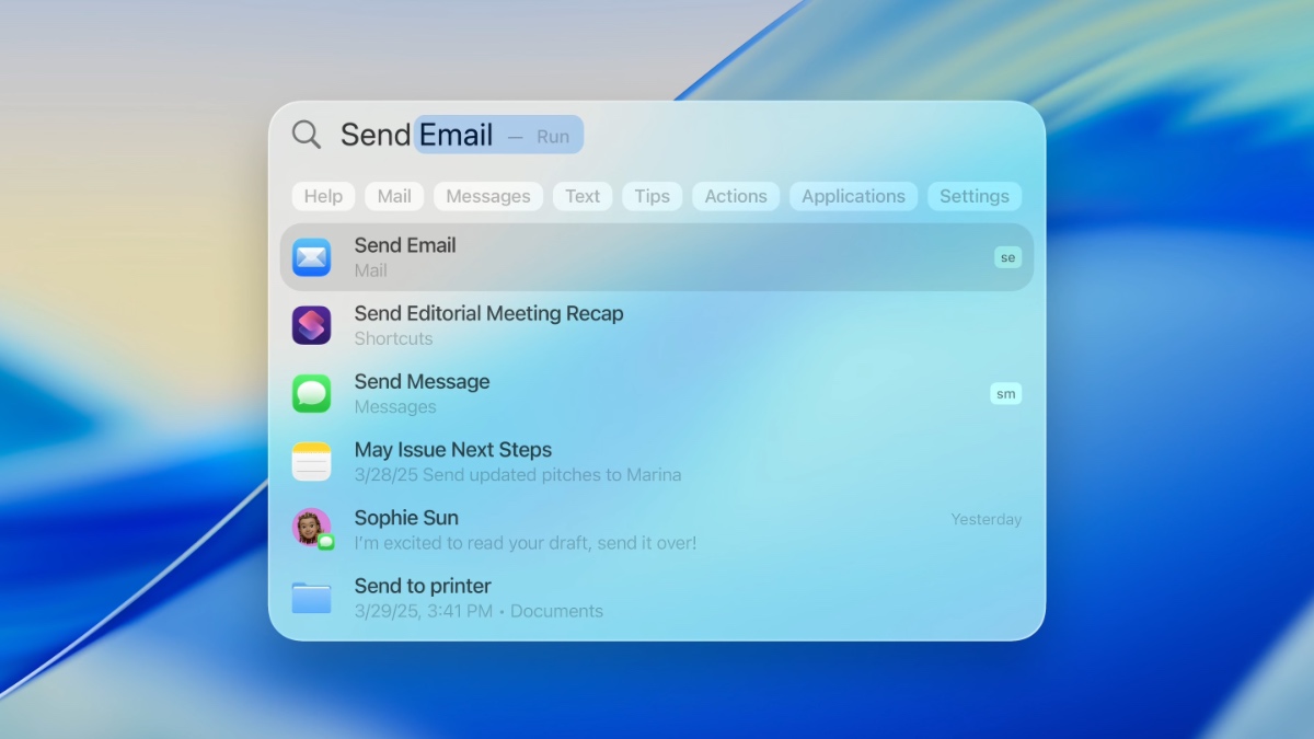 Spotlight macOS Tahoe 26