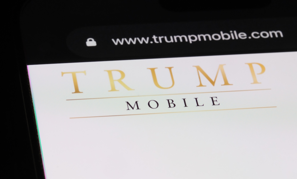 Shanghai,China June 18th 2025: Trump Mobile brand logo on website