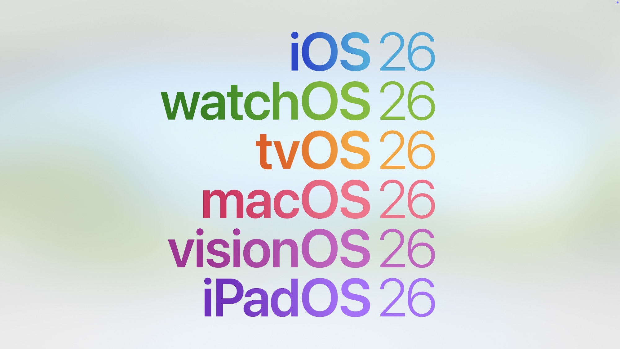 WWDC25 operating systems 26