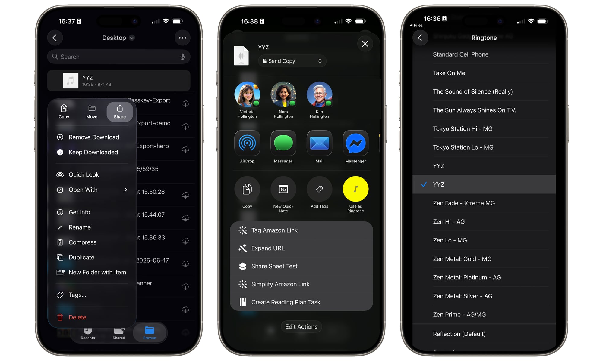 iOS 26 beta 1 create ringtone from Files app